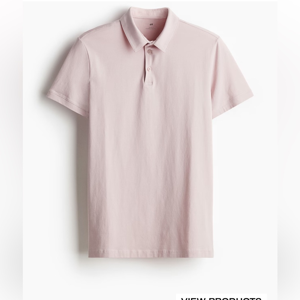 H&M SLIM FIT POLO SHIRT Pink